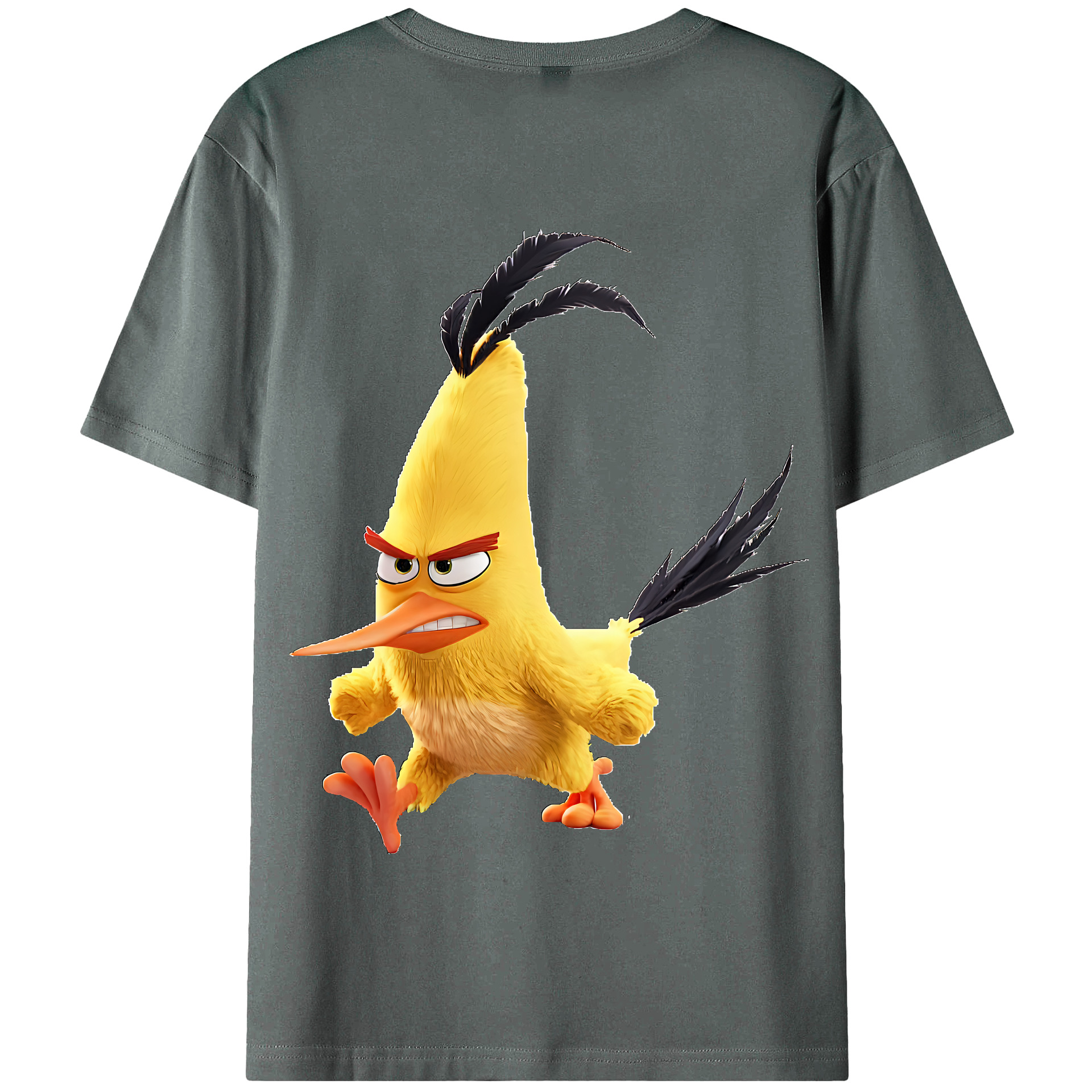 （画像用） Angry Birds アングリーバード 綿100％半袖Tシャツ（背面プリント）